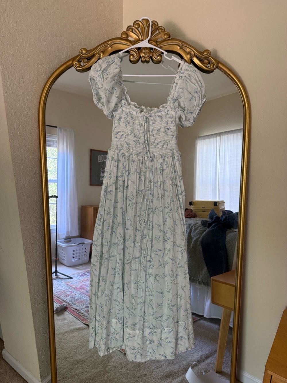 DÔEN Stanza Dress in Blanc Bluebell size small